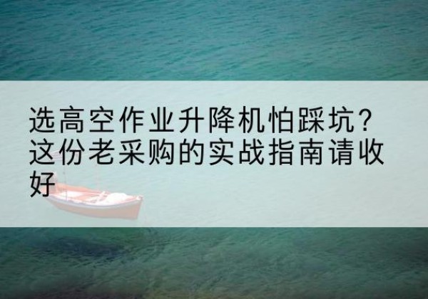 通州高空作业升降机厂家推荐-选高空作业升降机怕踩坑？这份老采购的实战指南请收好